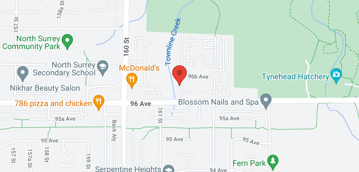 map of 9645 161A STREET